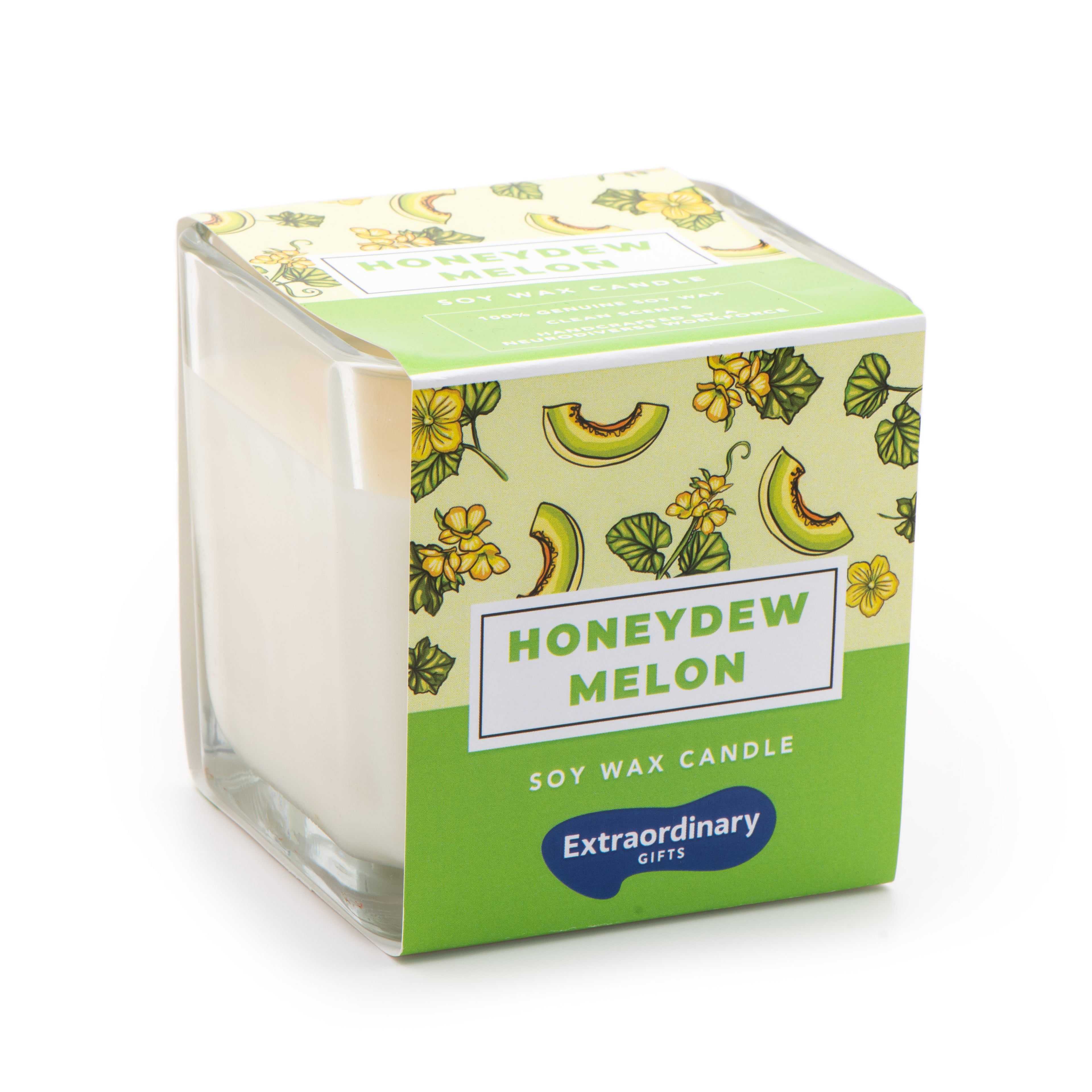 Honeydew Melon Scented Soy Candle, Double Wick