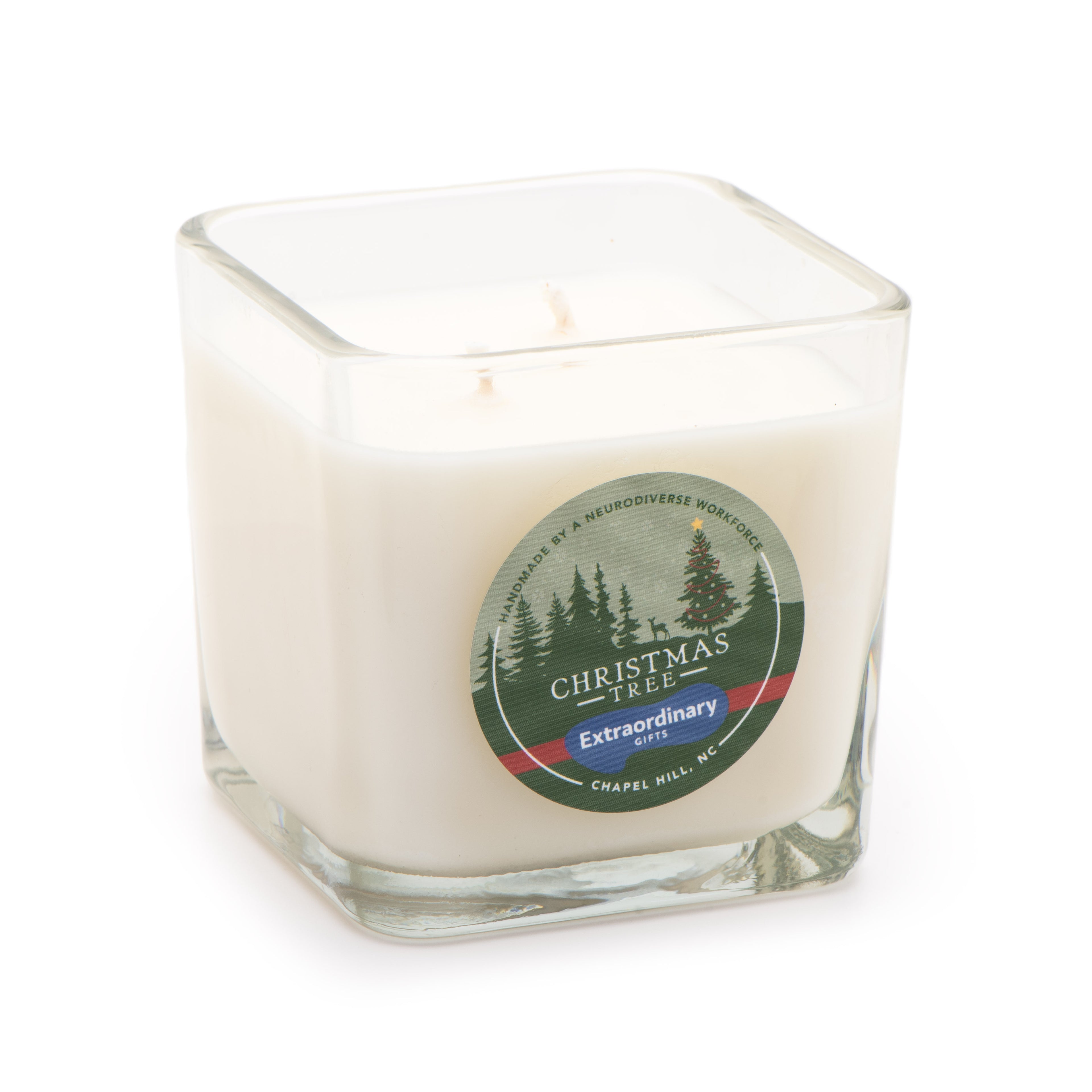 Christmas Tree Scented Soy Candle, Double Wick