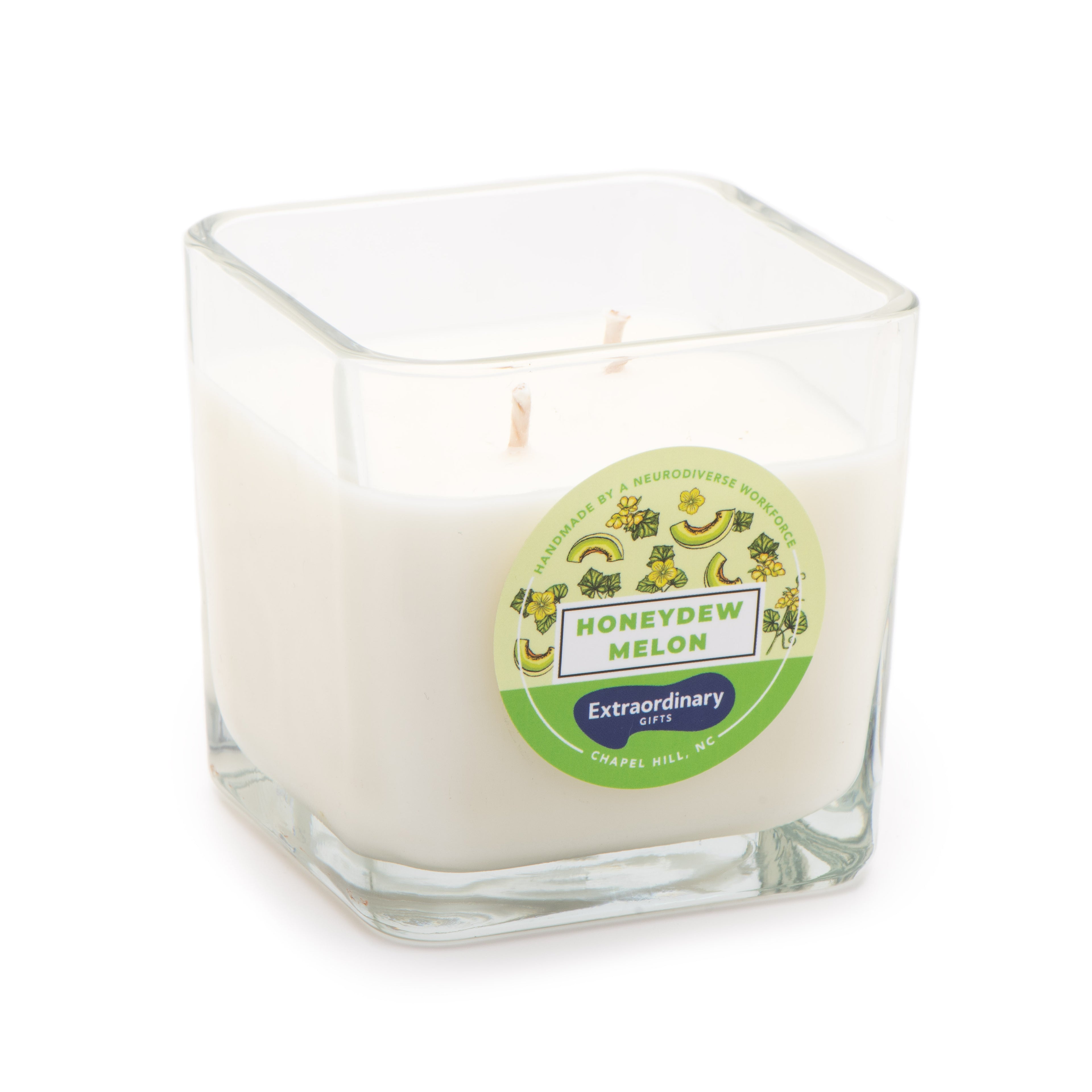 Honeydew Melon Scented Soy Candle, Double Wick