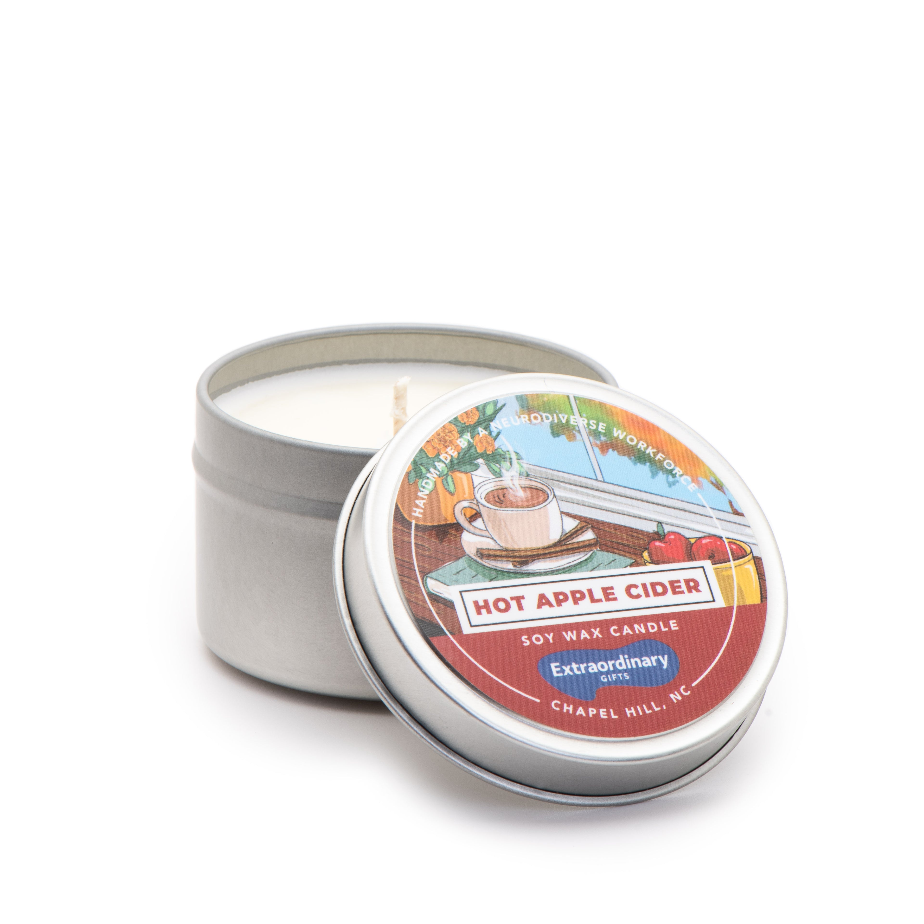 Hot Apple Cider Scented Candle Tin
