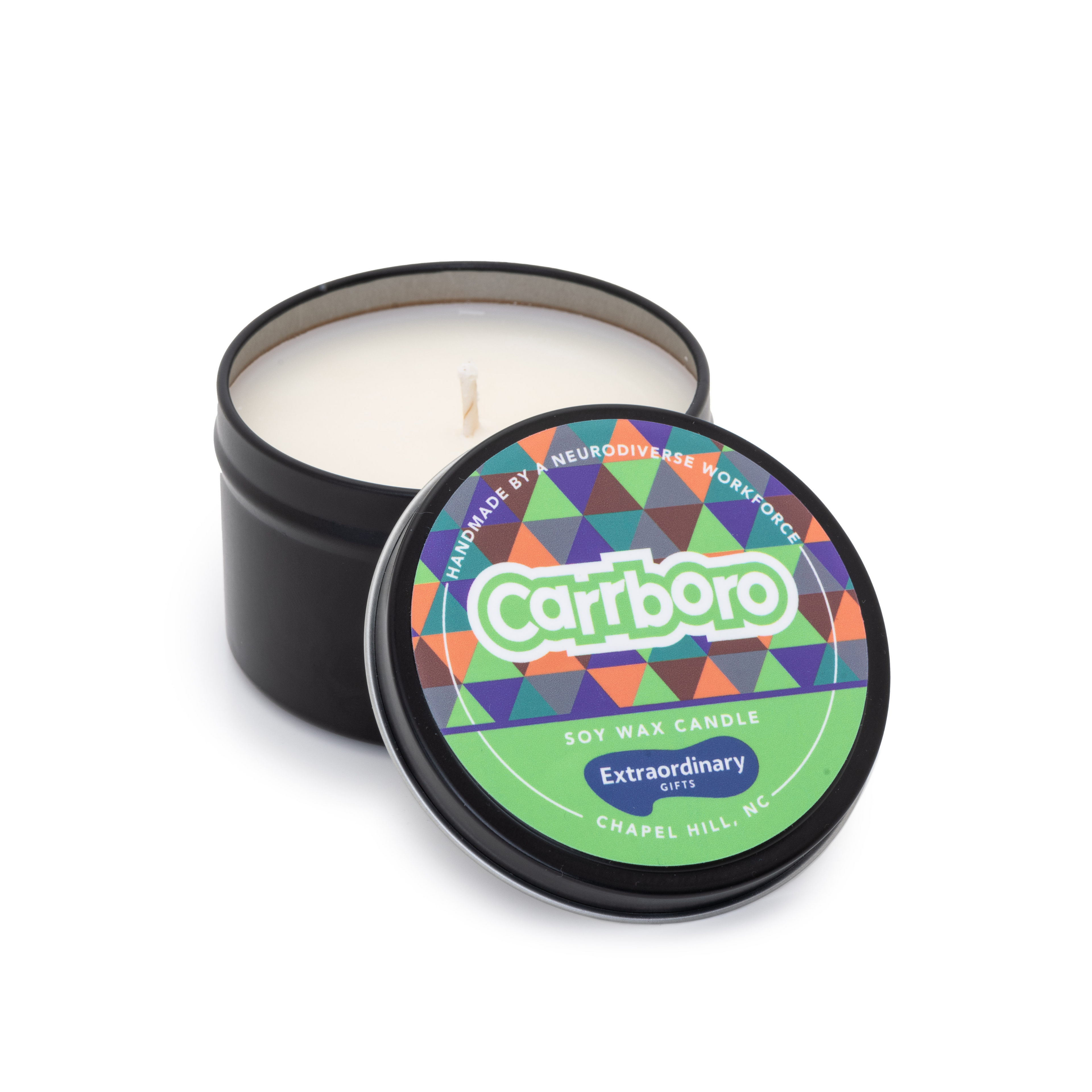 Carrboro candle tin