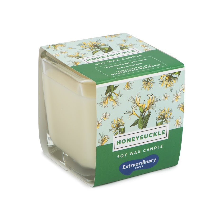 Honeysuckle Scented Soy Candle, Double Wick