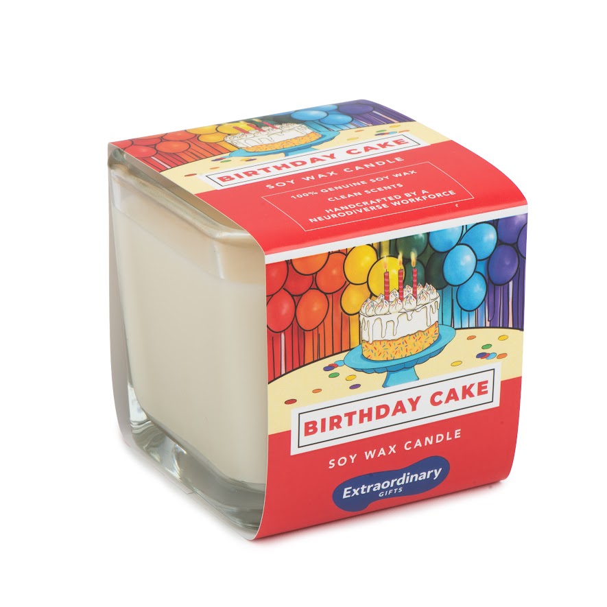 Birthday Cake Scented Soy Candle, Double Wick