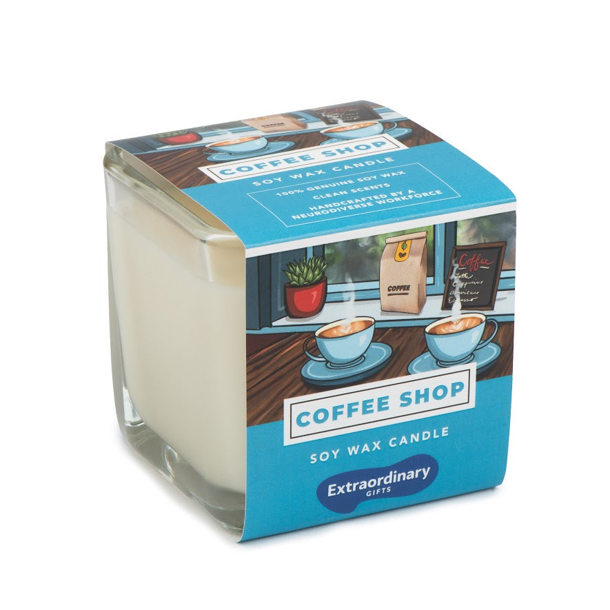 Coffee Shop Scented Soy Candle, Double Wick