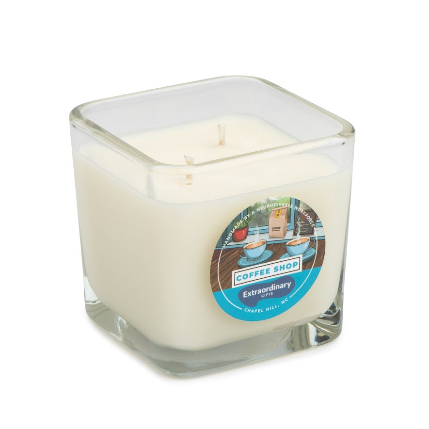 Coffee Shop Scented Soy Candle, Double Wick