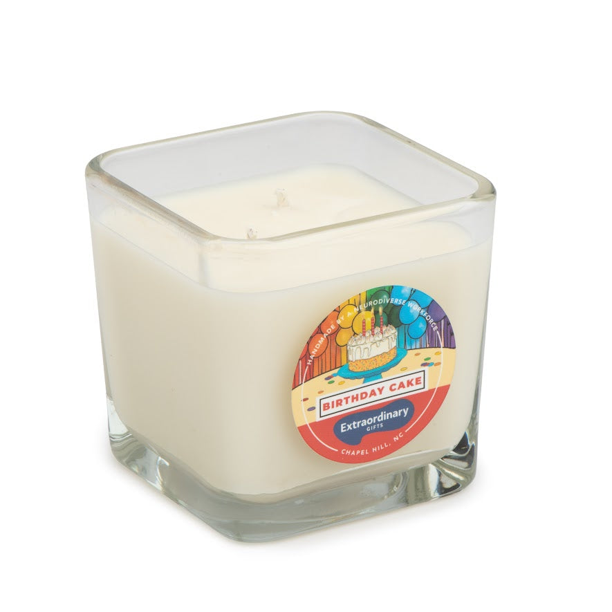 Birthday Cake Scented Soy Candle, Double Wick