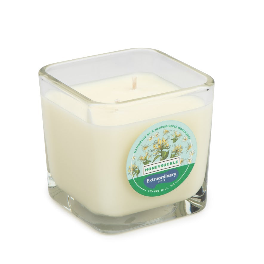 Honeysuckle Scented Soy Candle, Double Wick