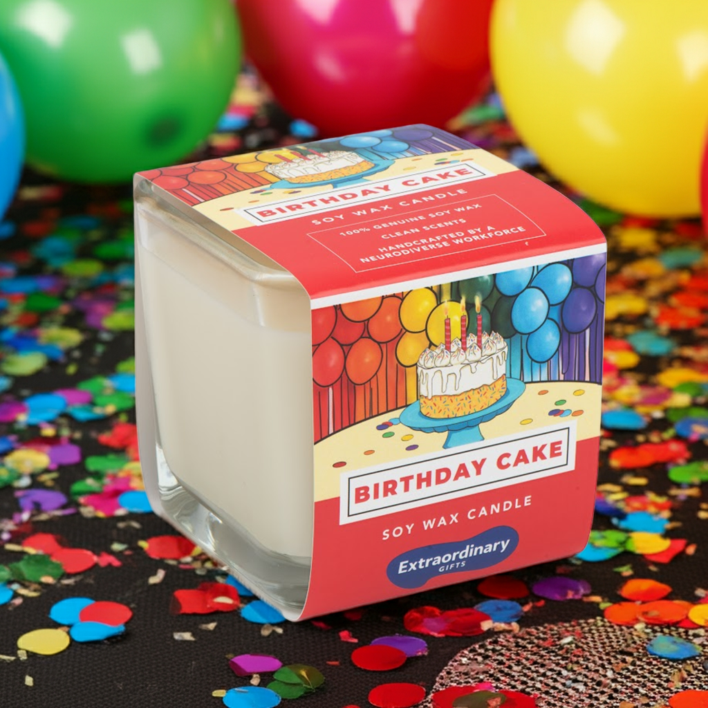 Birthday Cake Scented Soy Candle, Double Wick