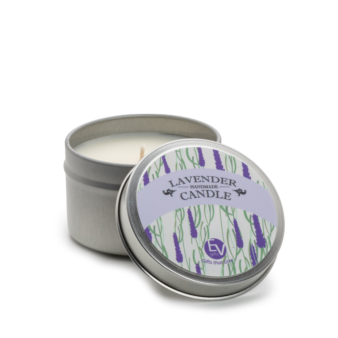 Lavender candle tin