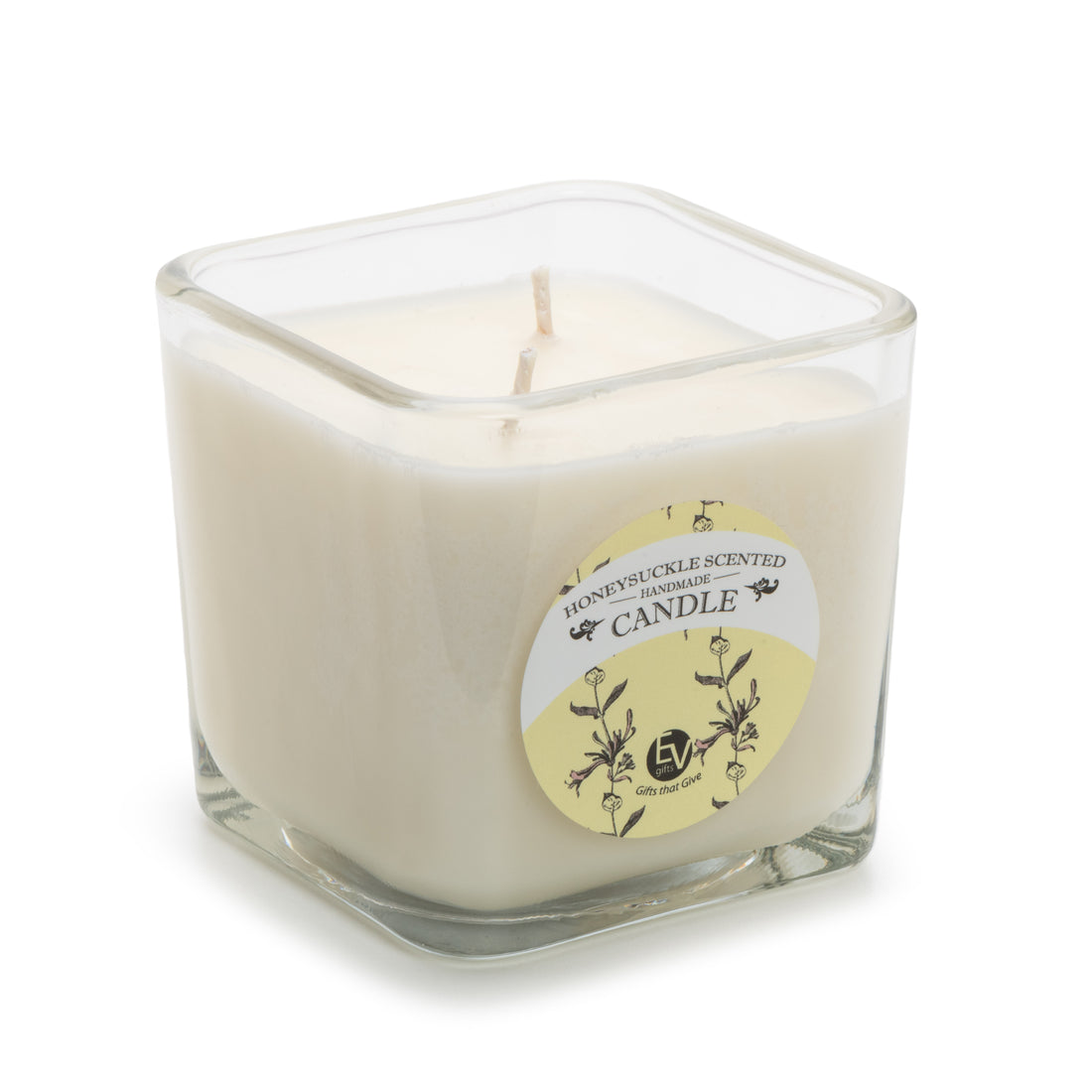 Honeysuckle Scented Soy Candle, Double Wick