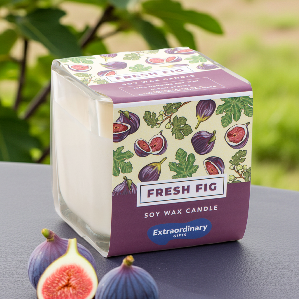 Fresh Fig Scented Soy Candle, Double Wick