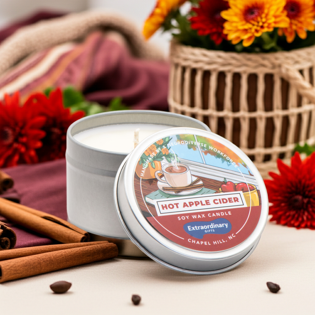 Hot Apple Cider Scented Candle Tin