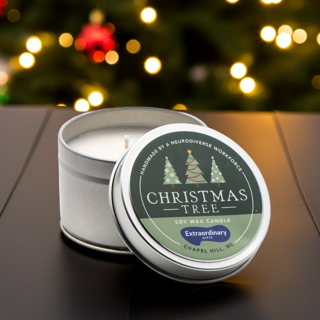 Christmas Tree Scented Candle Tin