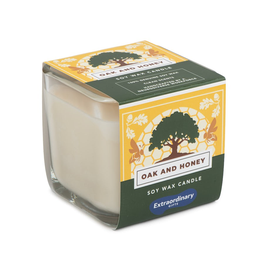 Oak &amp; Honey Scented Soy Candle, Double Wick