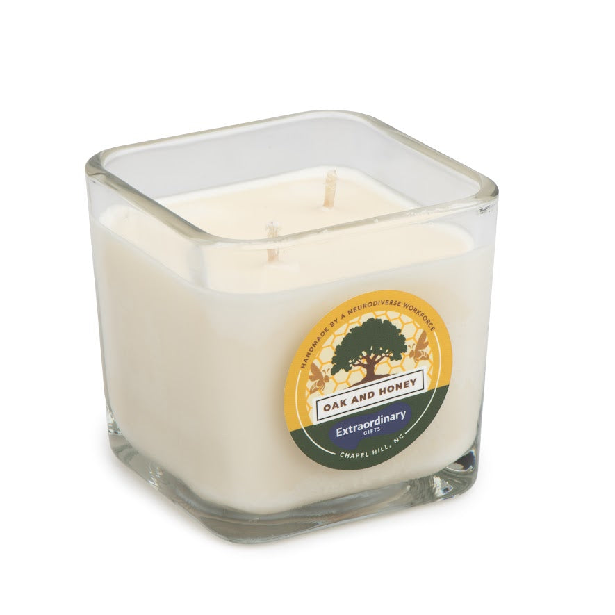 Oak &amp; Honey Scented Soy Candle, Double Wick